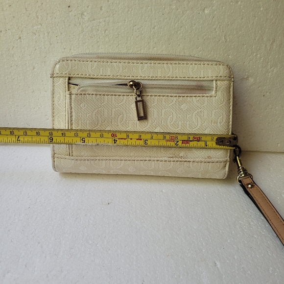 Guess Cream Wristlet with Gold Accents - Picture 2 of 5